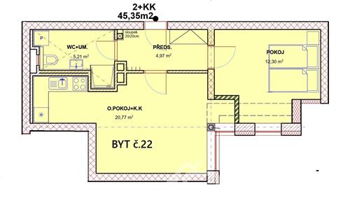 NOVÝ APARTMÁN NA ŠUMAVĚ č.22 -KAŠPERSKÉ HORY 2+KK V ULICI ČESKÁ 1